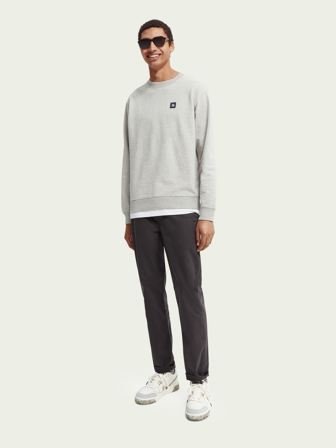 Scotch & Soda Essentials Crewneck | Grey